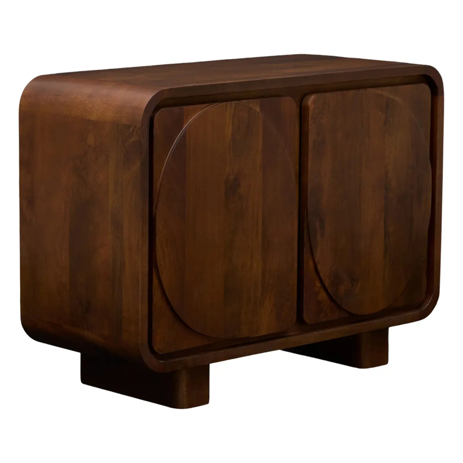 Buffet Shelty rectangulaire 70x96cm 2 portes marron