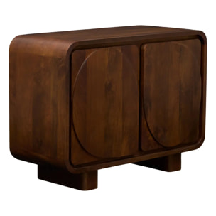 Buffet Shelty rectangulaire 70x96cm 2 portes marron