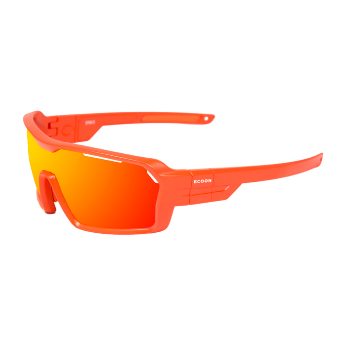 Gafas de sol de esquí ECOON Bikerkopt - Rojo mate / Revo roja