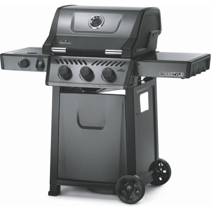 Barbecue gaz NAPOLEON Freestyle 3 bruleurs + 1 rechaud plat sur chariot, 51x45 cm