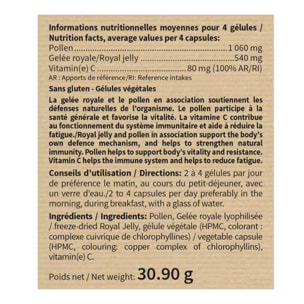 NUTRI EXPERT - Gelée Royale Pollen - Complément alimentaire - Soutien des défenses naturelles - Tonus & Vitalité - Aide à réduire la Fatigue - Lot de 3 produits