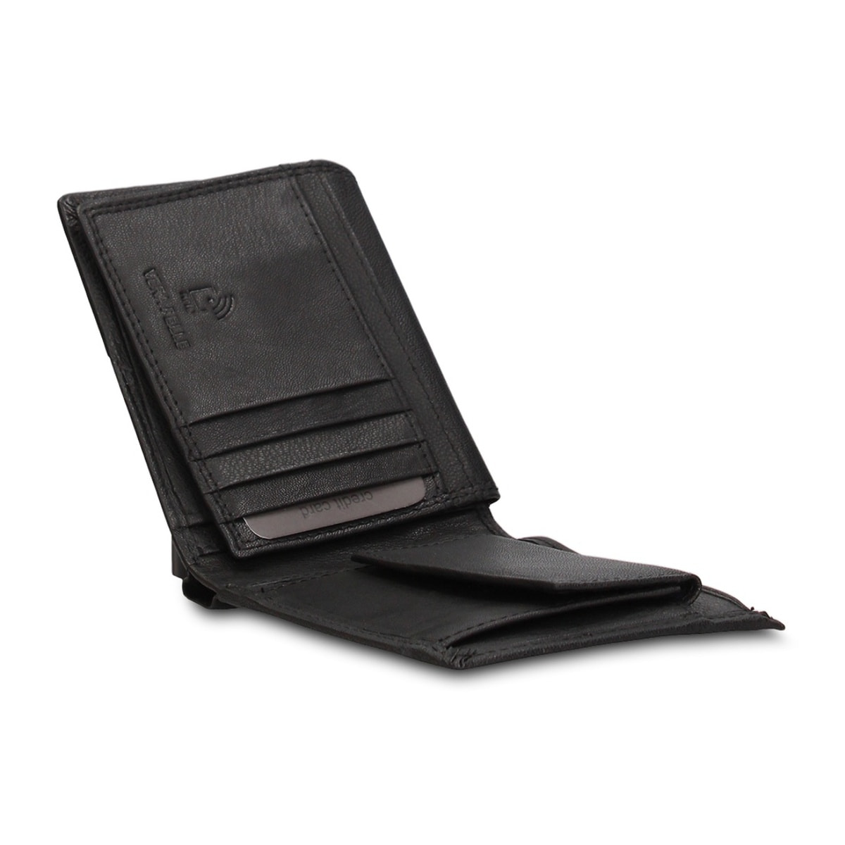 Portafoglio uomo in vera pelle - Modello Aosta - Casual - 12.0 x 10.0 x 2.5 cm