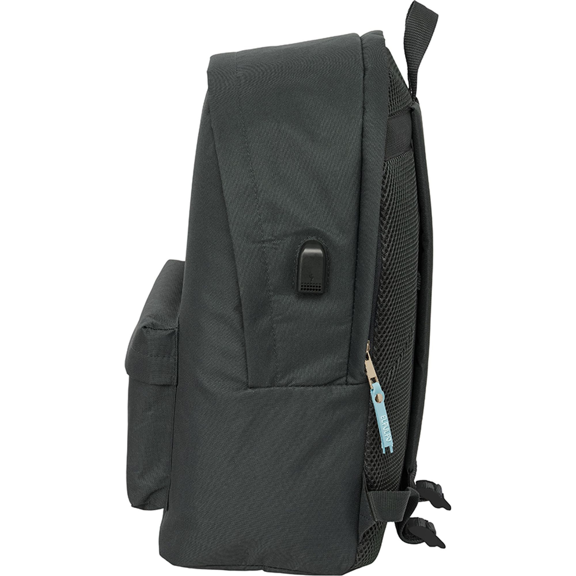 Mochila doble para portatil 15,6"+usb el pulpo "grafito"