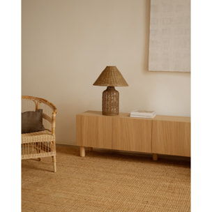 Mueble TV de chapa de madera de roble natural en varias medidas