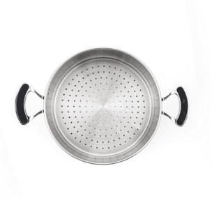 Couscoussier - acier inoxydable 18/8 - argenté