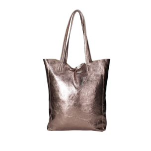 Borsa Shopper  da donna In Vera pelle Made in Italy 40x36x11 cm