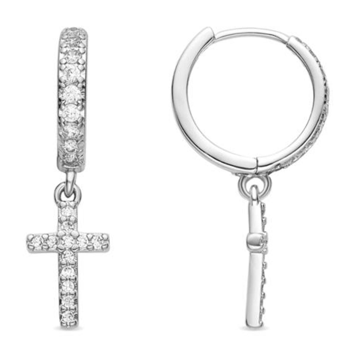 Pendientes con Circonita Brillante acabado plata