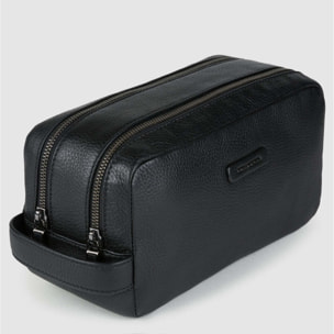 Piquadro Beauty case uomo in pelle a due scomparti