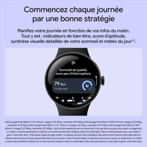 Montre connectée GOOGLE Pixel Watch 5 45mm  Noir - Noir 4G