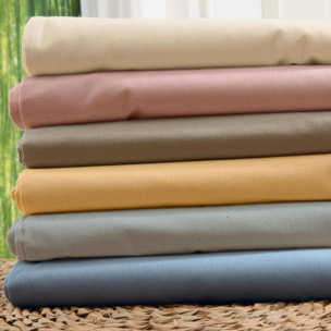 Drap housse 100% coton bio bonnet 30 cm - Terracotta