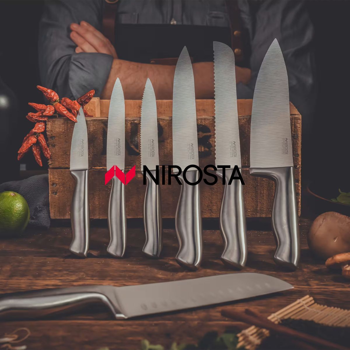 Ensemble de 2 Couteaux de cuisine universel 24 cm en tout Nirosta Star