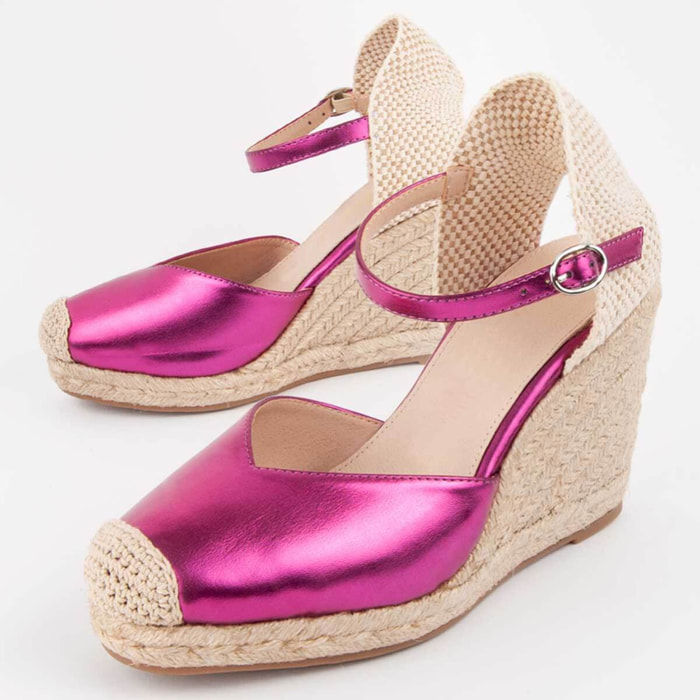 Alpargata De Cuña - Rosa - Altura: 8 Cm