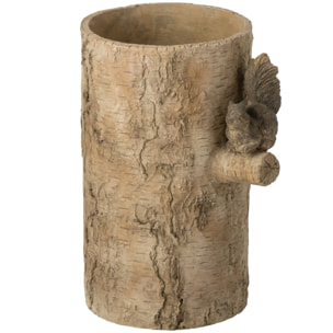 J-Line Vase écureuil - ciment - beige/marron - medium
