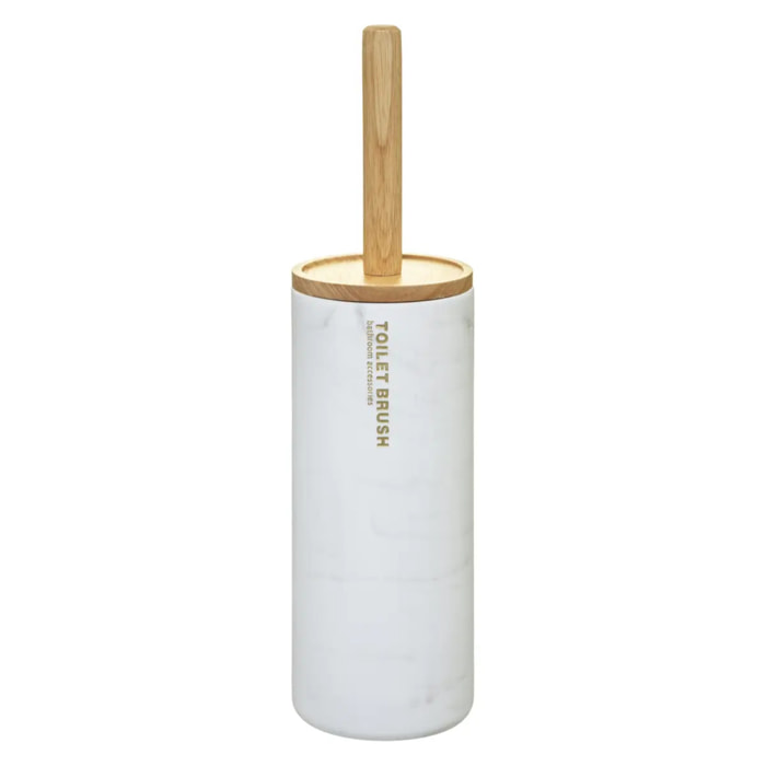 Brosse WC "Léa" blanc effet marbre