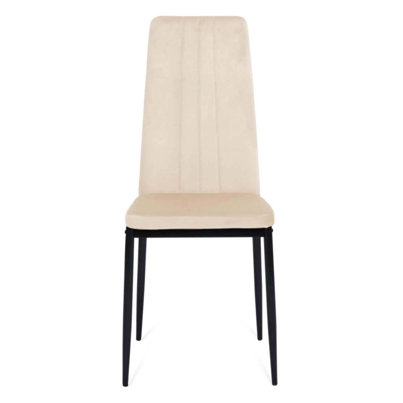 Chaises Jade en velours et pieds noirs - Mix color - Crème, gris clair, gris foncé, rose