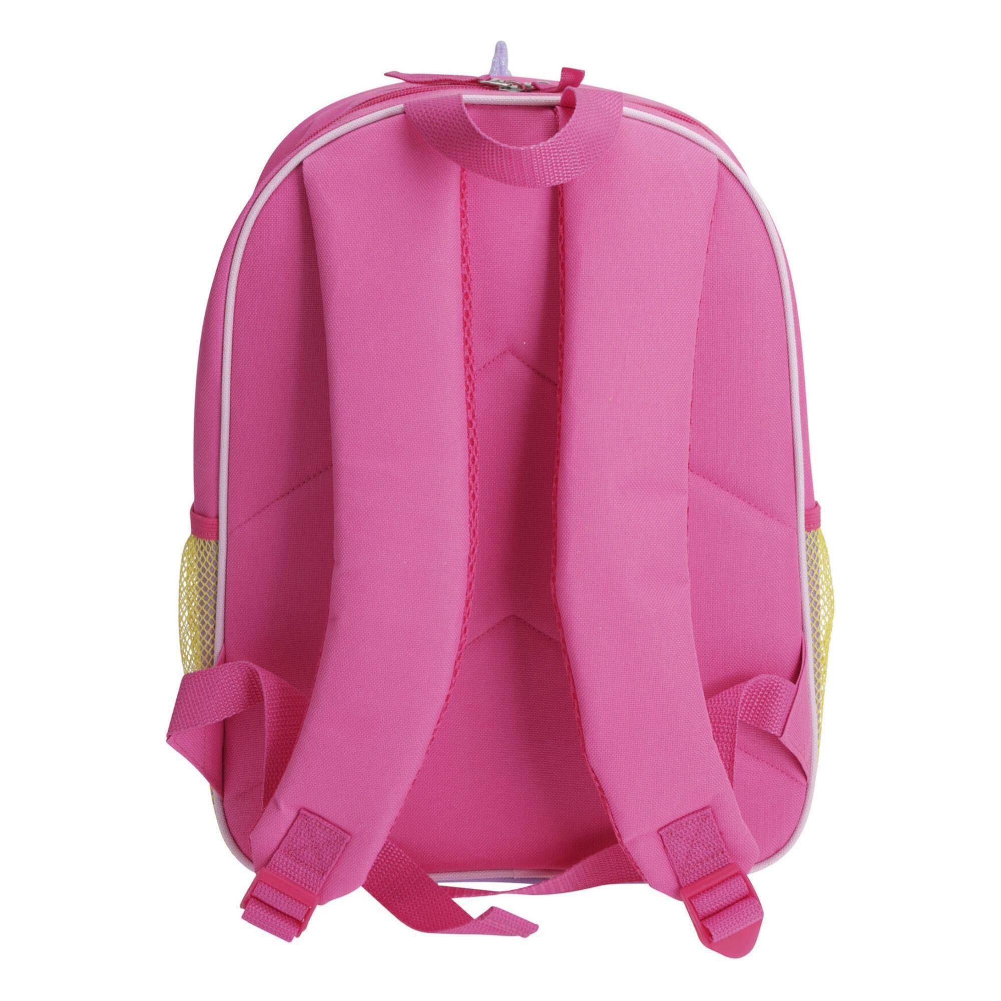 Well home mochila infantil diseño unicornio rosa 27x12x36cm