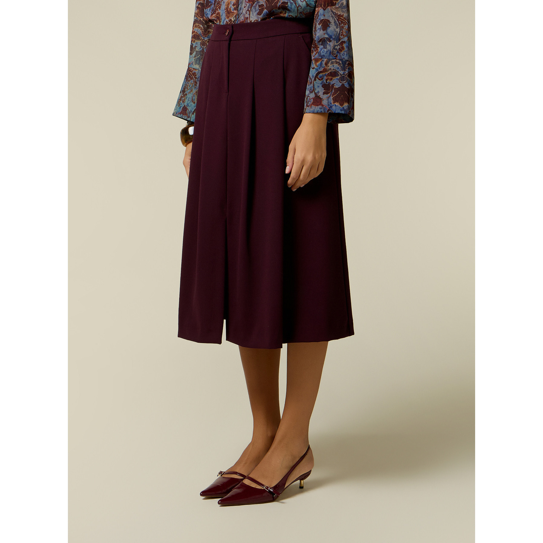 Oltre - Falda pantalón - Burgundy