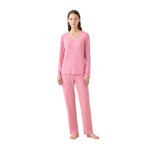 Pigiama donna in costina articolo cozy flair Noidinotte