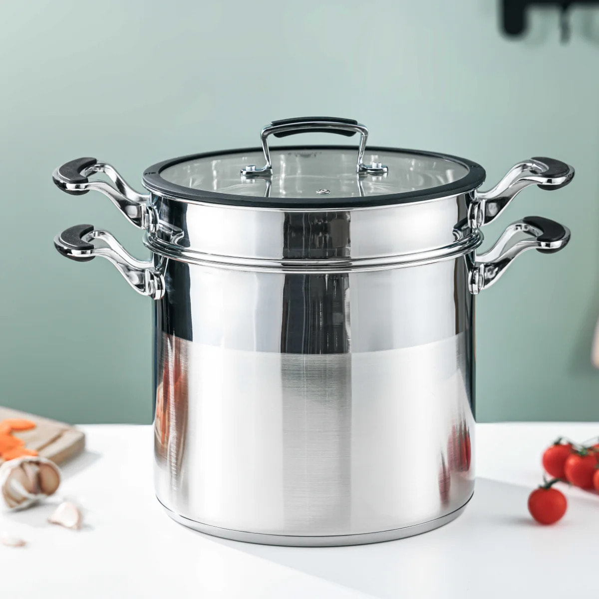 Cuit-pâtes multifonctions 24 cm en inox 18/8