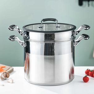 Cuit-pâtes multifonctions 24 cm en inox 18/8