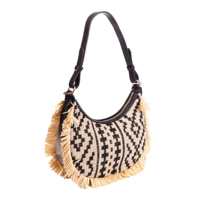 Biscubio Bolso de hombro Mujer. Fabricado en tela y piel sintética PU.