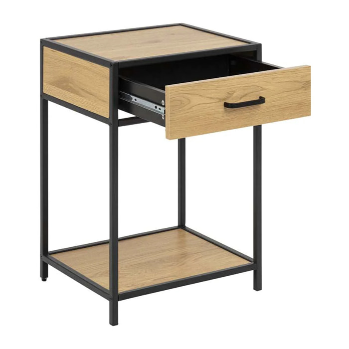 DAKAR - Lot de 2 tables de chevet - 4 tiroirs multicolores