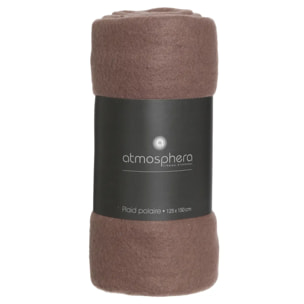 Plaid polaire gris taupe 125x150cm