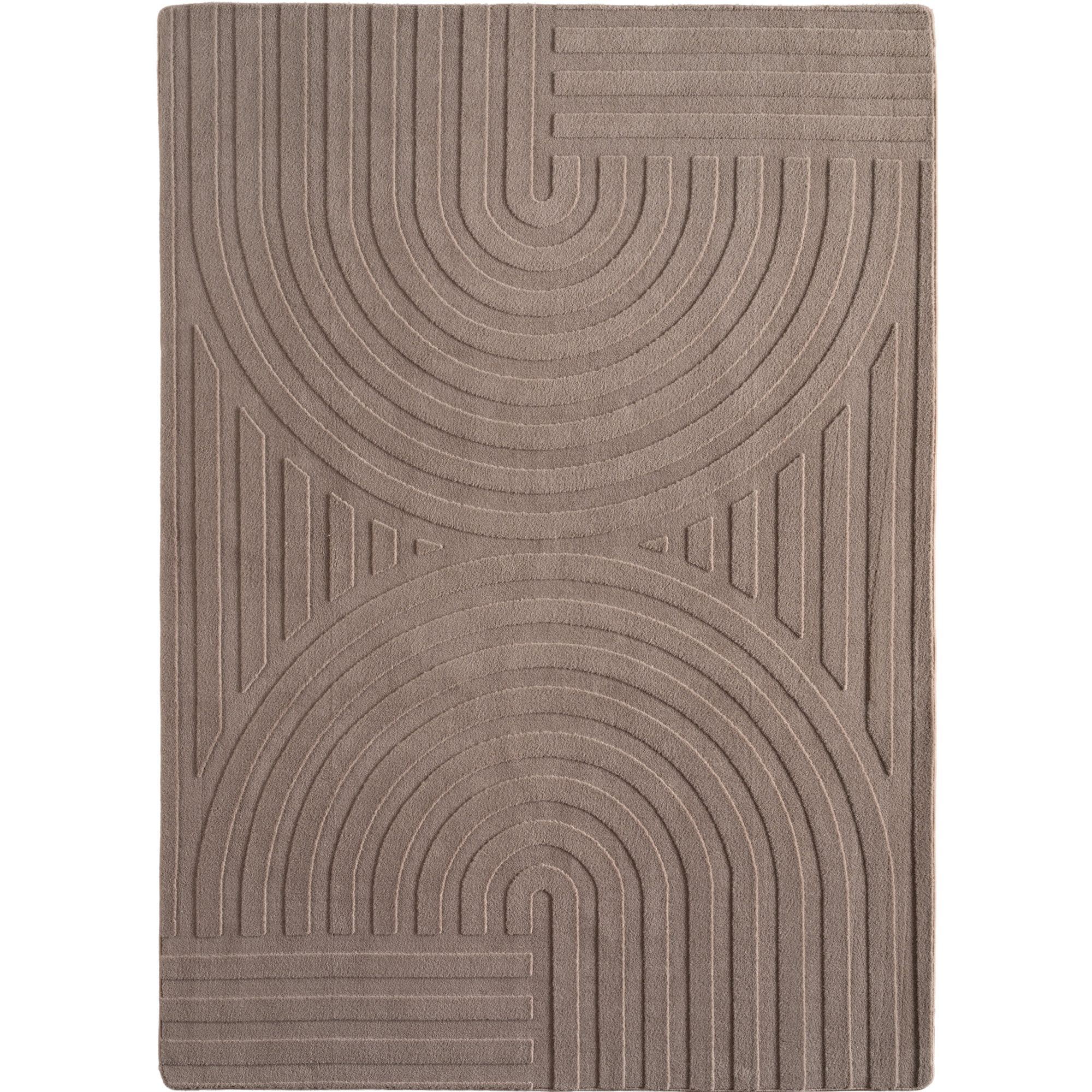 LENNY - Tapis de salon beige au design géométrique