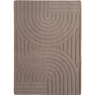 LENNY - Tapis de salon beige au design géométrique