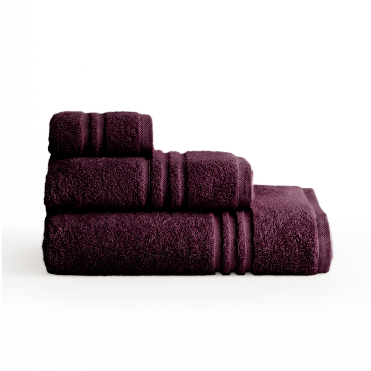 Set toallas rizo 100% Algodón Rizo Peinado - 700 g/m2 VIOLET
