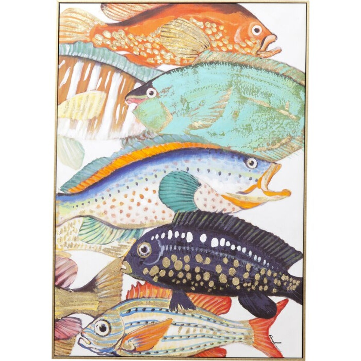 Tableaux Fish Meeting 40x50cm set de 2 Kare Design