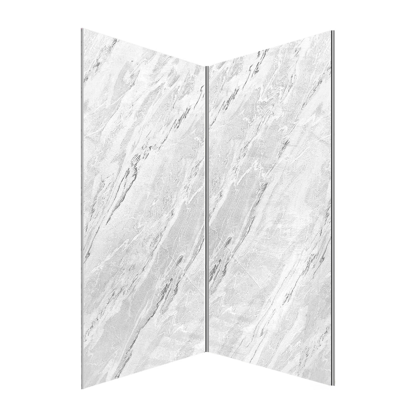 Pack 2 Panneaux Muraux Pierre Artic Storm 100+120x210 + Profilés Chrome - STONE'IT