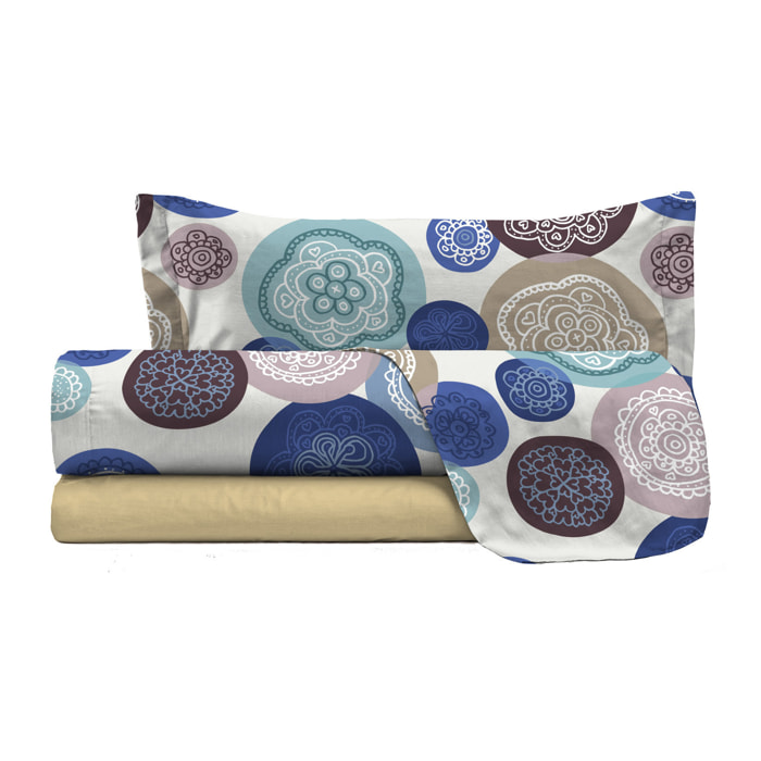 COMPLETO LETTO FANTASY PIAZZA E MEZZA - 100% MICROFIBRA