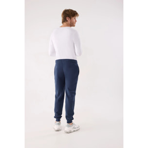 Pantalón deportivo hombre jogger con cintura ajustable azul marino