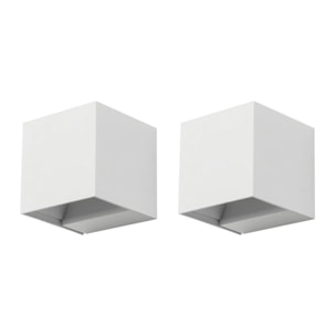 Forlight REX (2uds) Aplique Exterior LED con Haz de Luz Modulable IP54 Luz LED Blanco Neutro 4000K 5.2W y 350lm Blanco