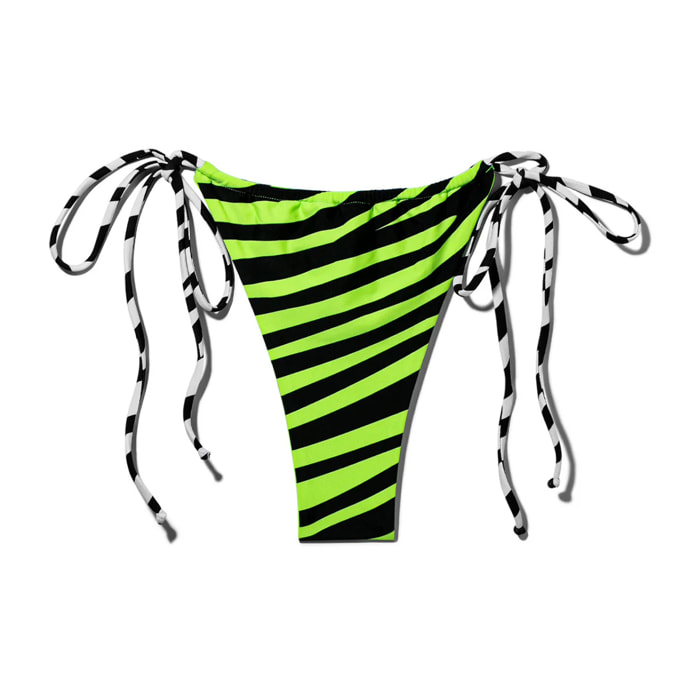 Bikini Mujer Parte Inferior Samoa Color Zebra Lime