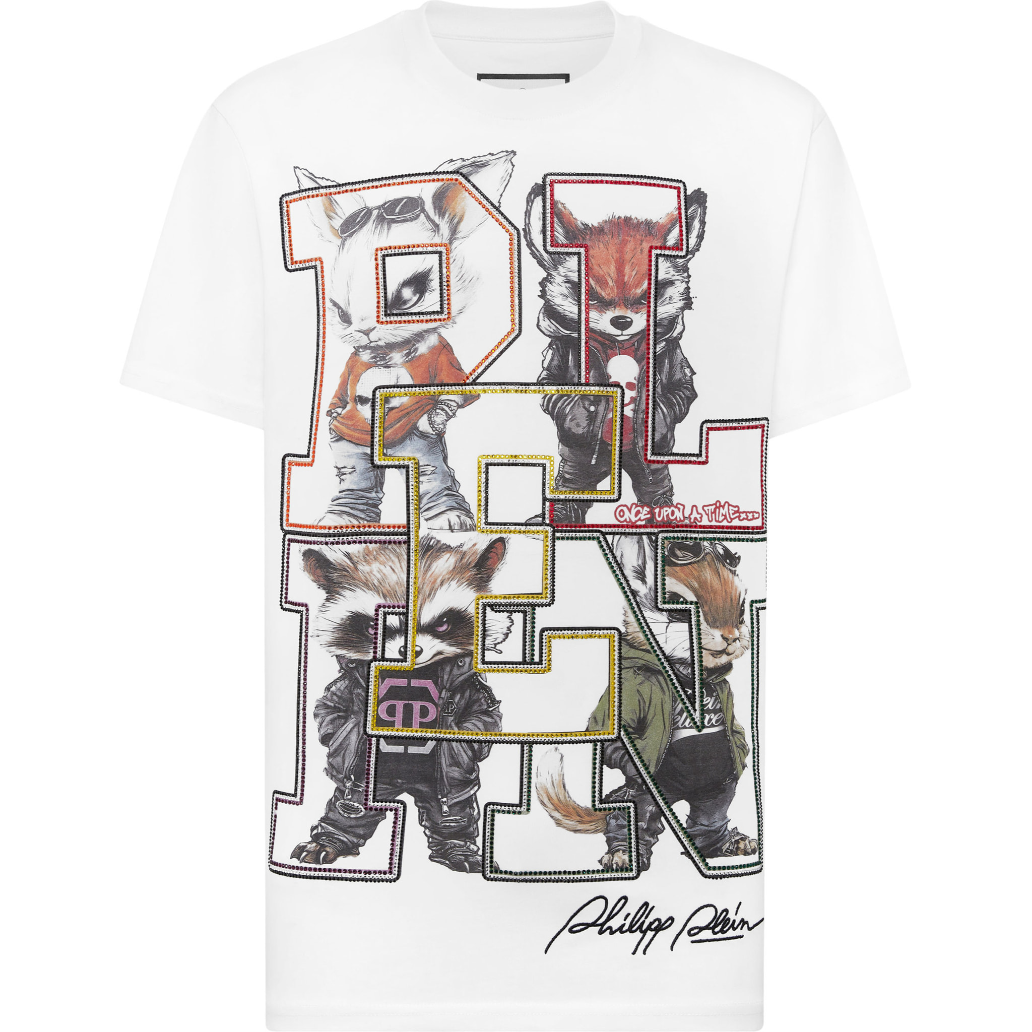 PHILIPP PLEIN T-shirt girocollo a maniche corte COLLEGE