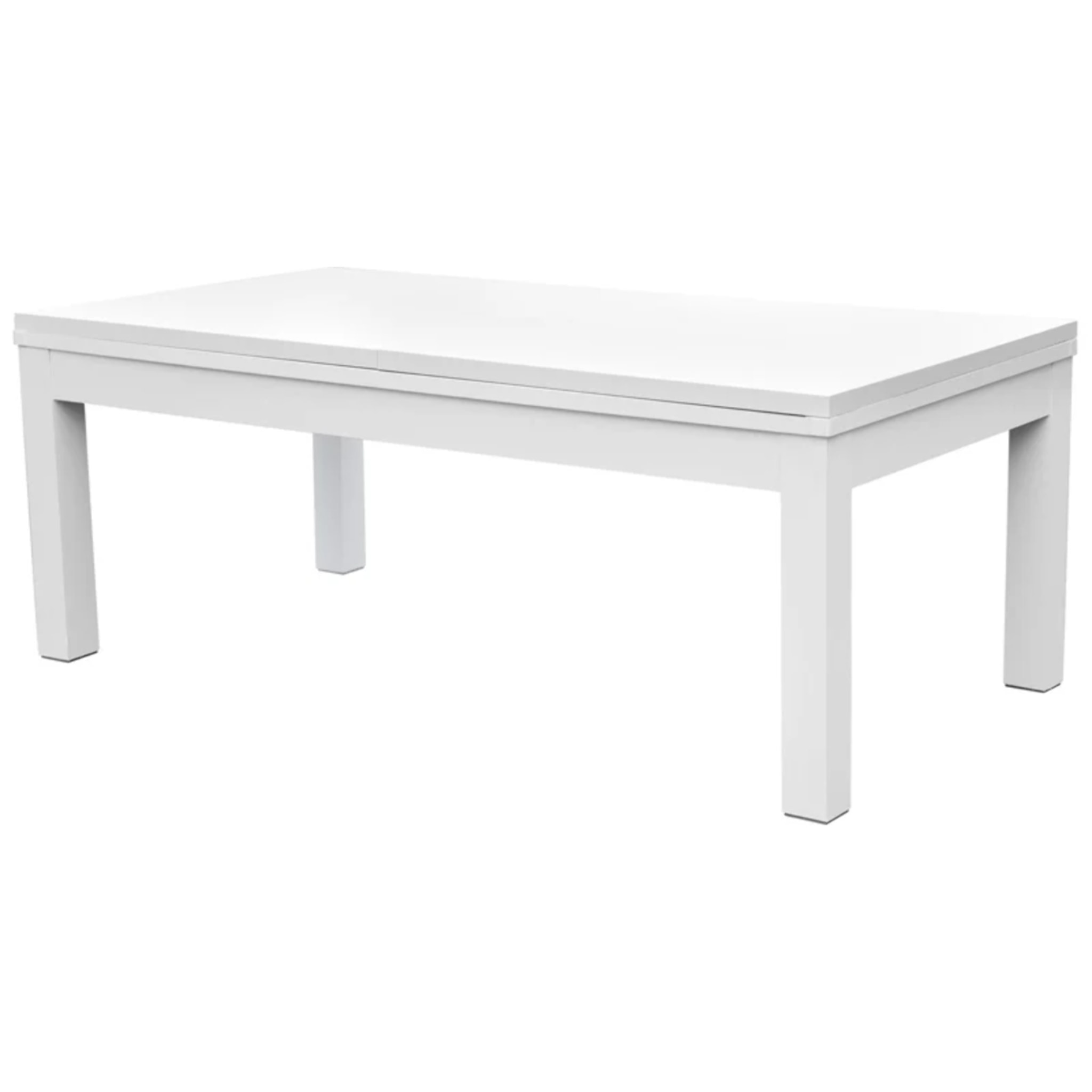 Table de billard convertible blanche tapis gris - Eddie