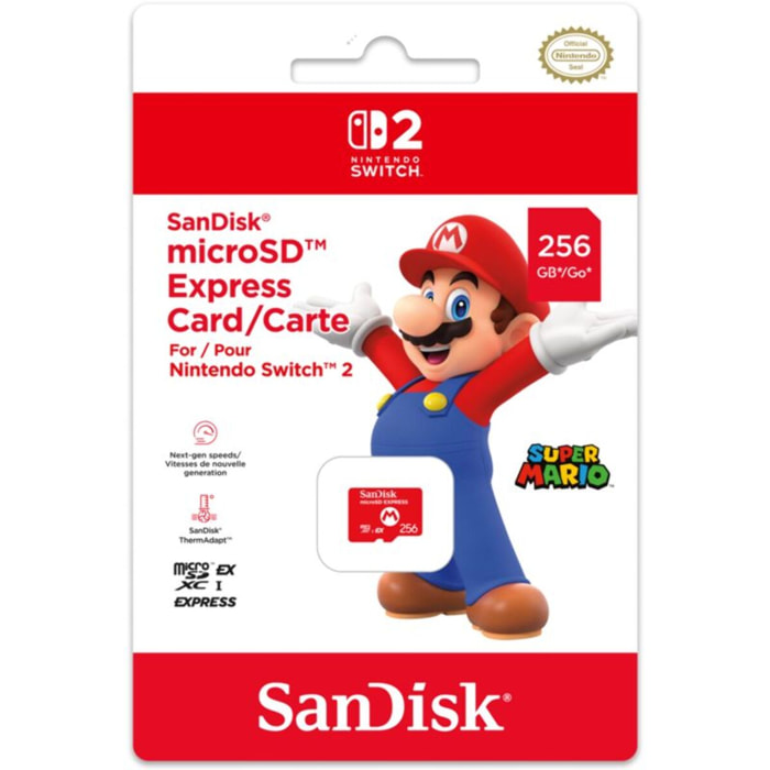 Carte Micro SD SANDISK Express 256 go Switch 2