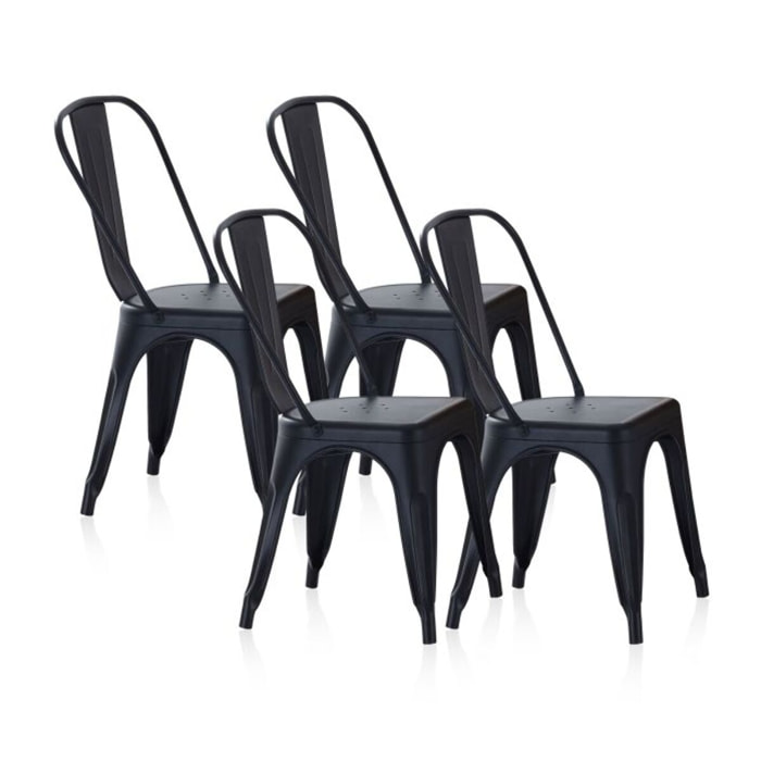 Pack 4 sillas de comedor Tolix Negro