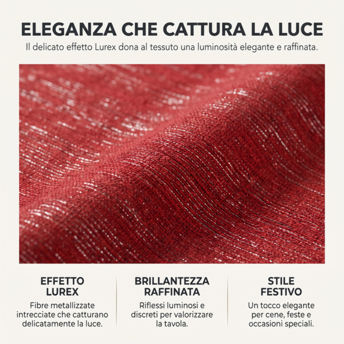 Tovaglia antimacchia in poliestere - ROSSO