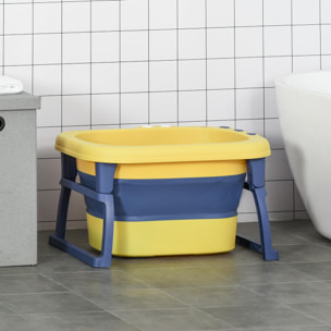 Bañera Plegable para Bebé 0-6 Años 105L con Patas Antideslizantes 75,3x55,4x43cm