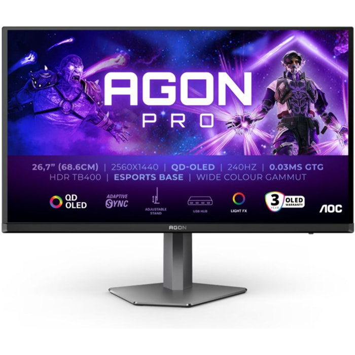 Ecran PC Gamer AOC AGON PRO 27'' OLED QHD 240 Hz