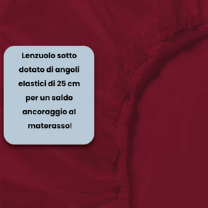 LENZUOLO SOTTO CON ANGOLI MAX COLOR, 100% COTONE MADE IN ITALY - MATRIMONIALE