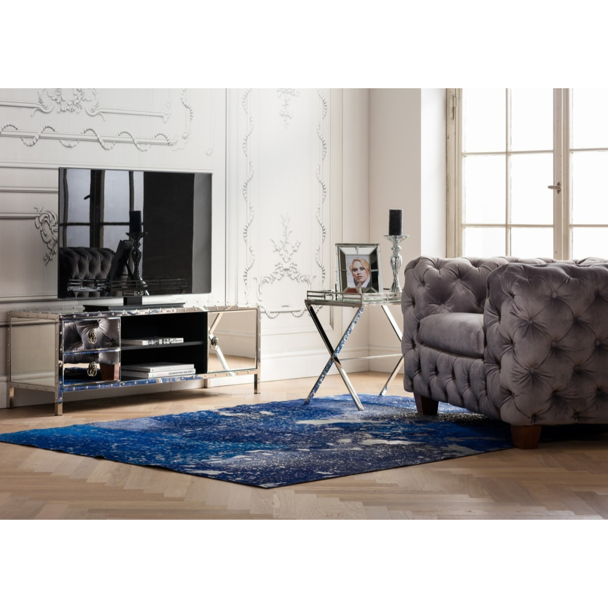 Fauteuil Desire velours gris Kare Design