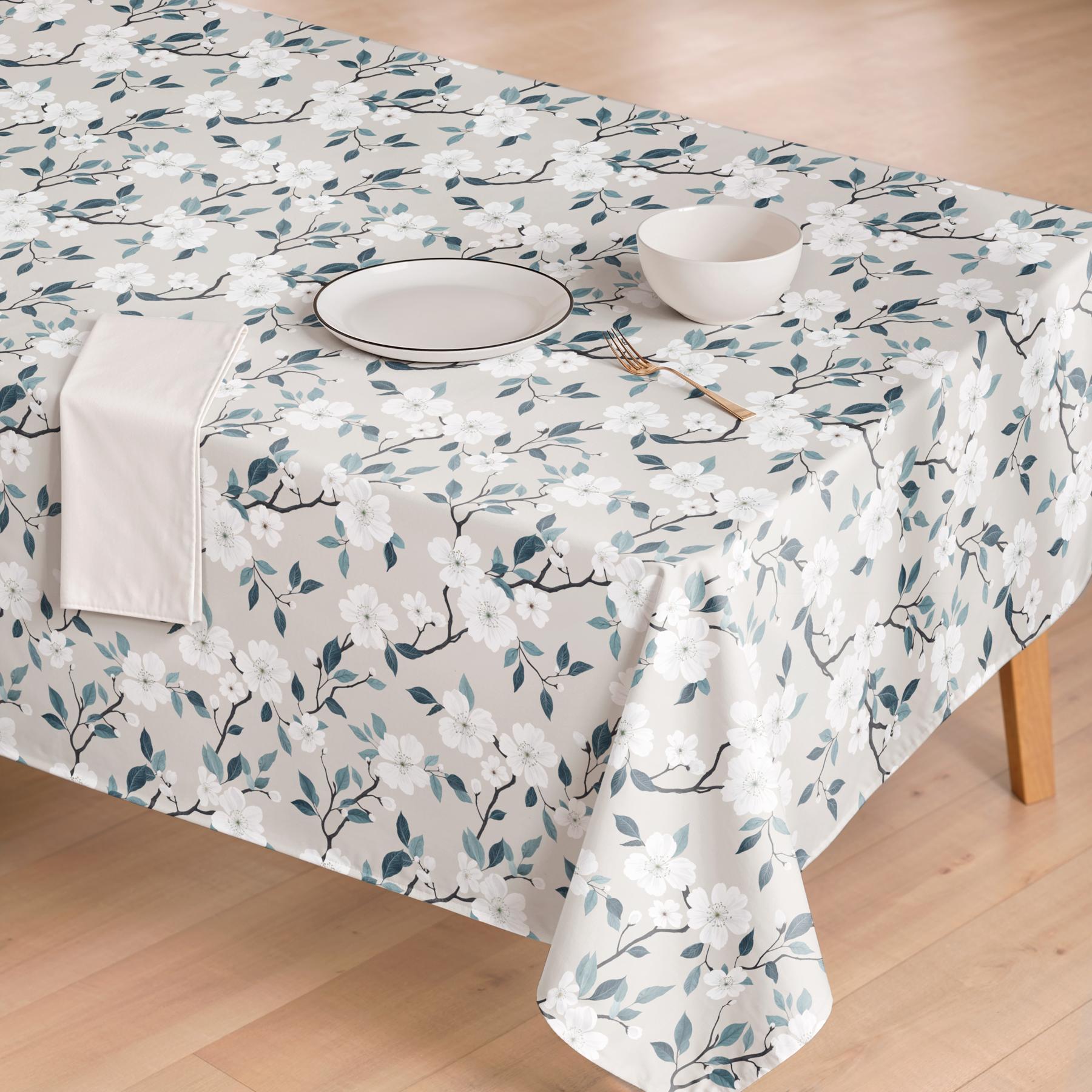 Nappe anti-taches LITORIA GRIS - en 100 % coton