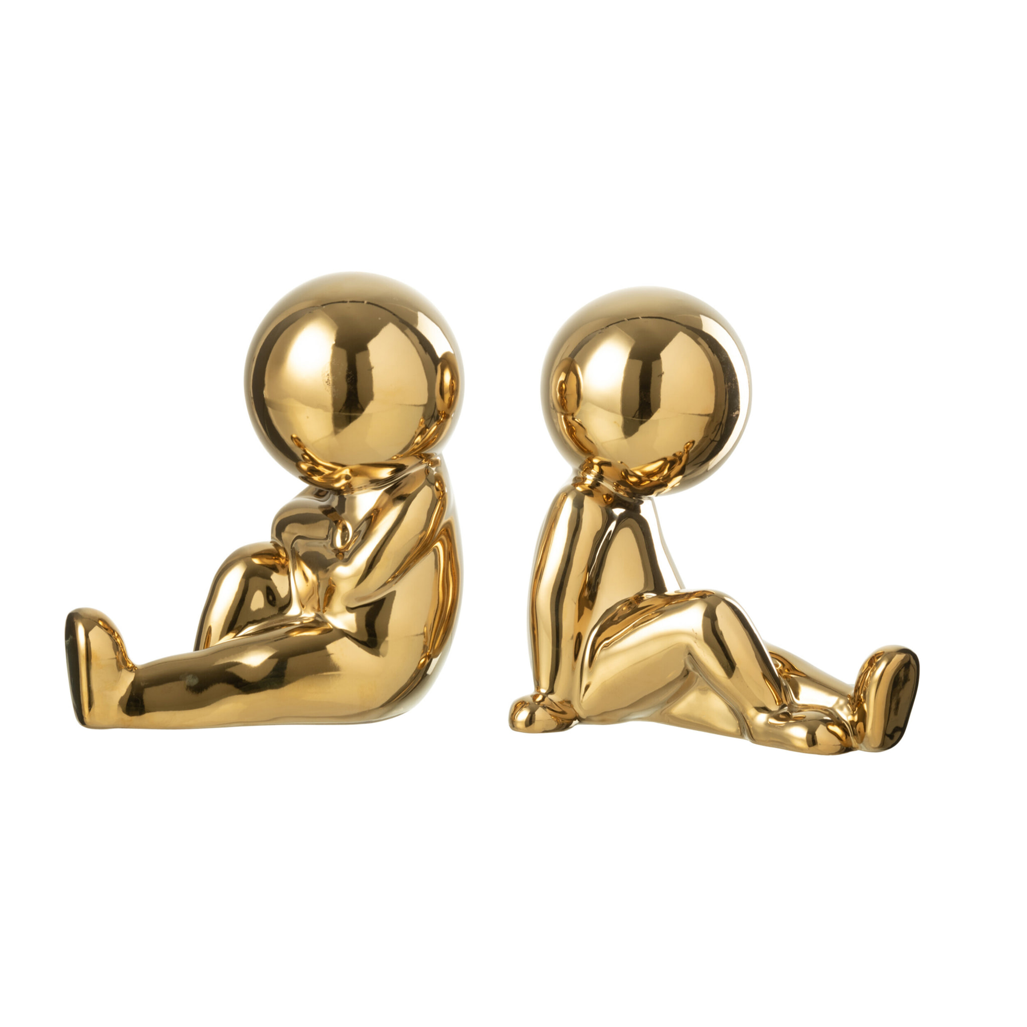 J-Line serre-livre Marcel - polyrésine - or