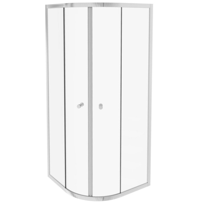 Jacob Delafon Paroi de douche quart de rond coulissant Serenity Chromé 80 cm
