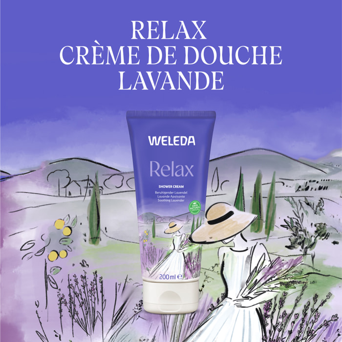WELEDA - Trio Crème de Douche - Relax Lavande Apaisante X2 + Refresh Citron rafraîchissant X1 - Vegan* - Certifié Natrue ** -Tube 3*200ml