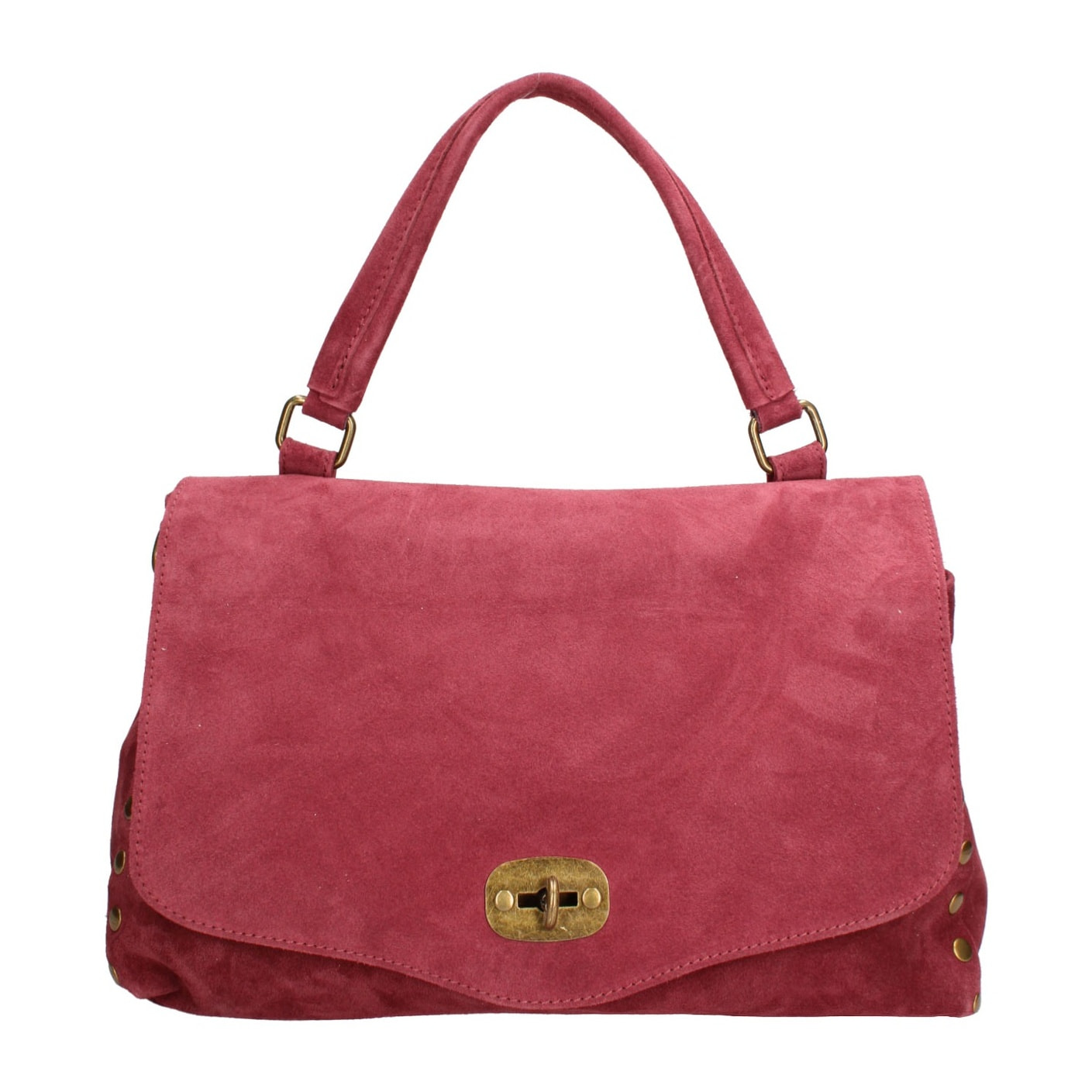 Borsa a mano da donna Made in Italy - Modello Zelia Elite - Pelle scamosciata - 37.0 x 22.0 x 15.0 cm